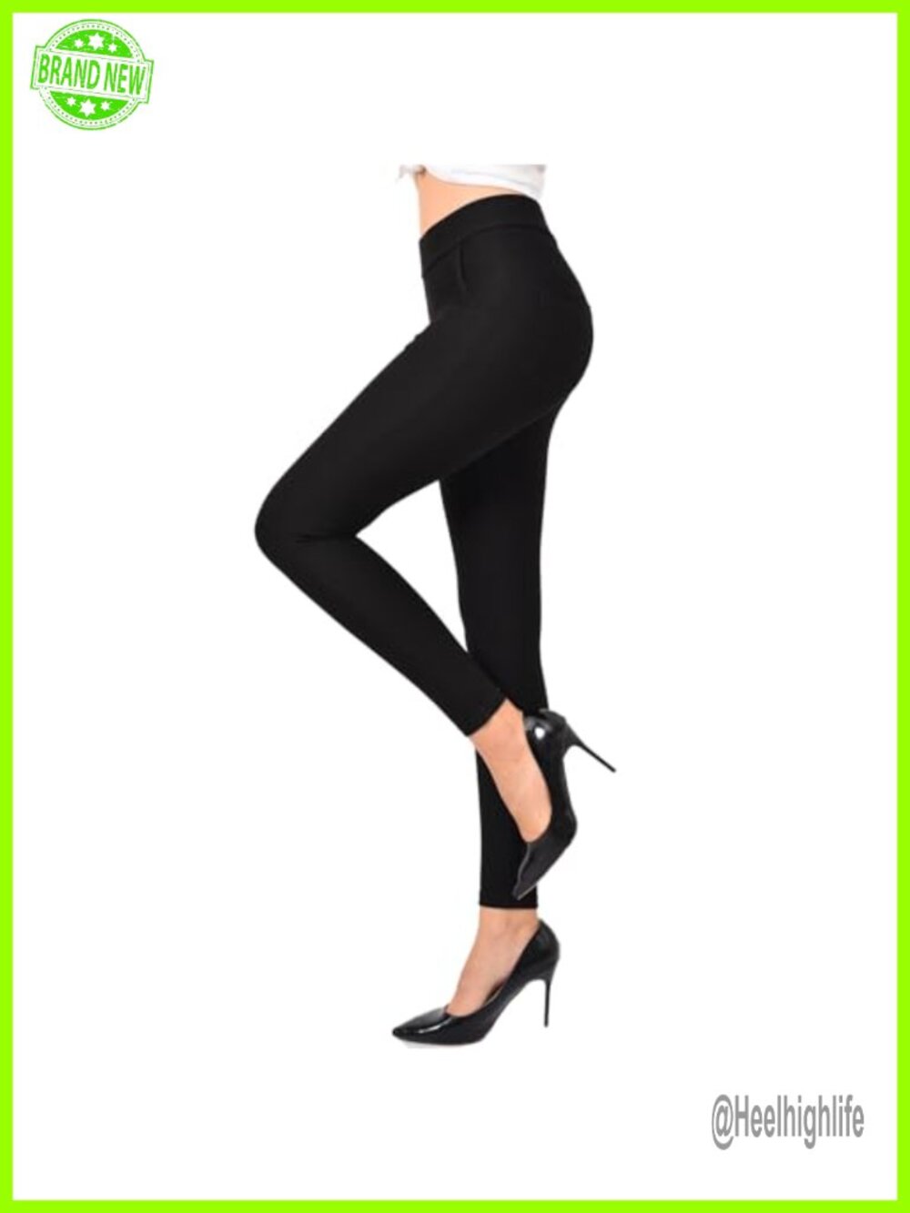 Ginasy Pull-On High Rise Skinny Stretch Dress Pants Tummy Control